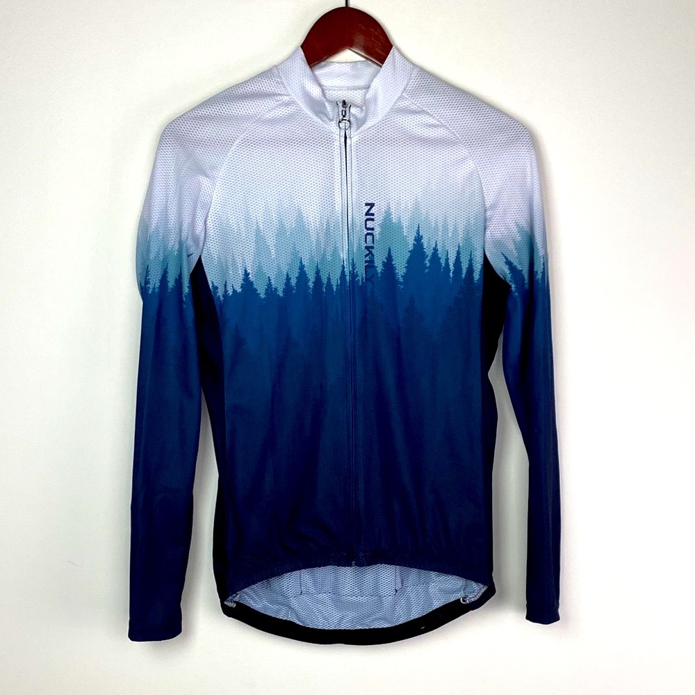 Women's Blue Gradient Performance Cycling Jacket Size 2XL